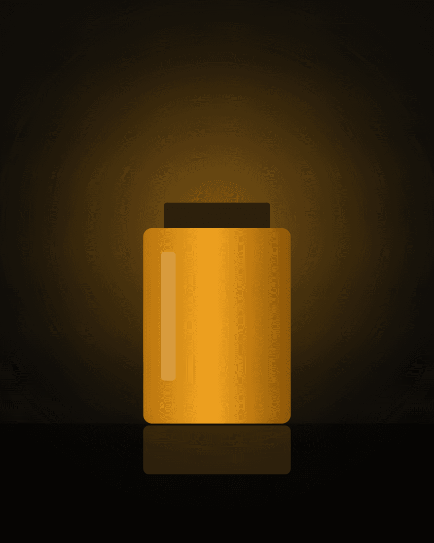 Honey jar in dramatic warm light